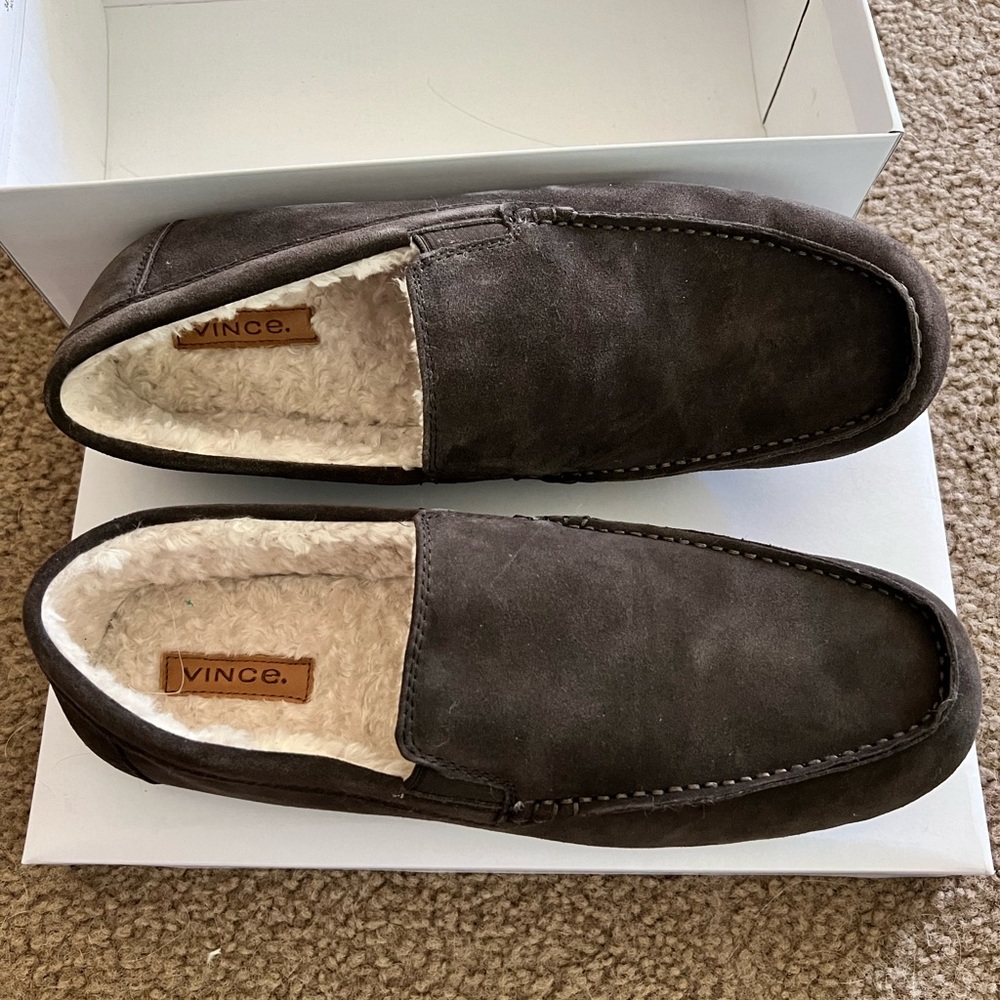 Vince Gomez-B Faux Fur-linedSuede Loafers in Palomar